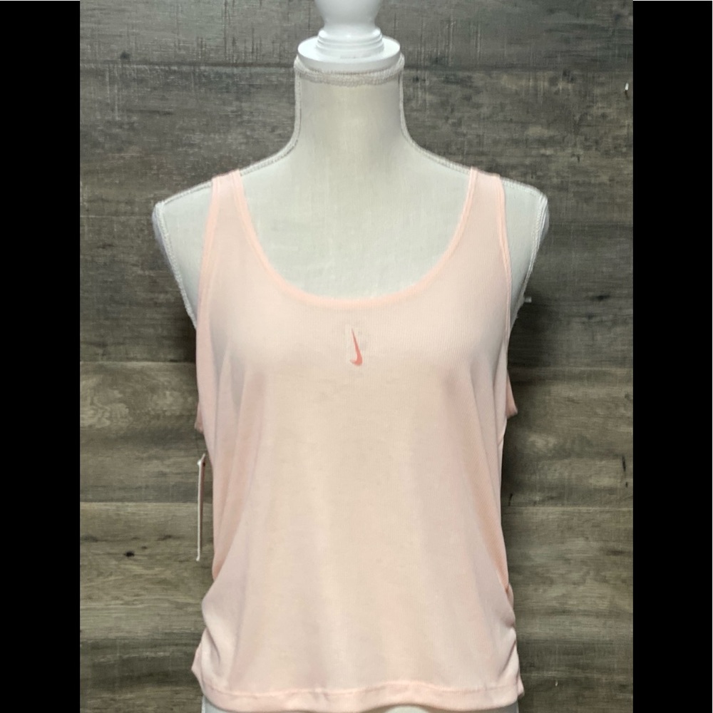 NWT Large Coral Nike Yoga Ribbed Tank